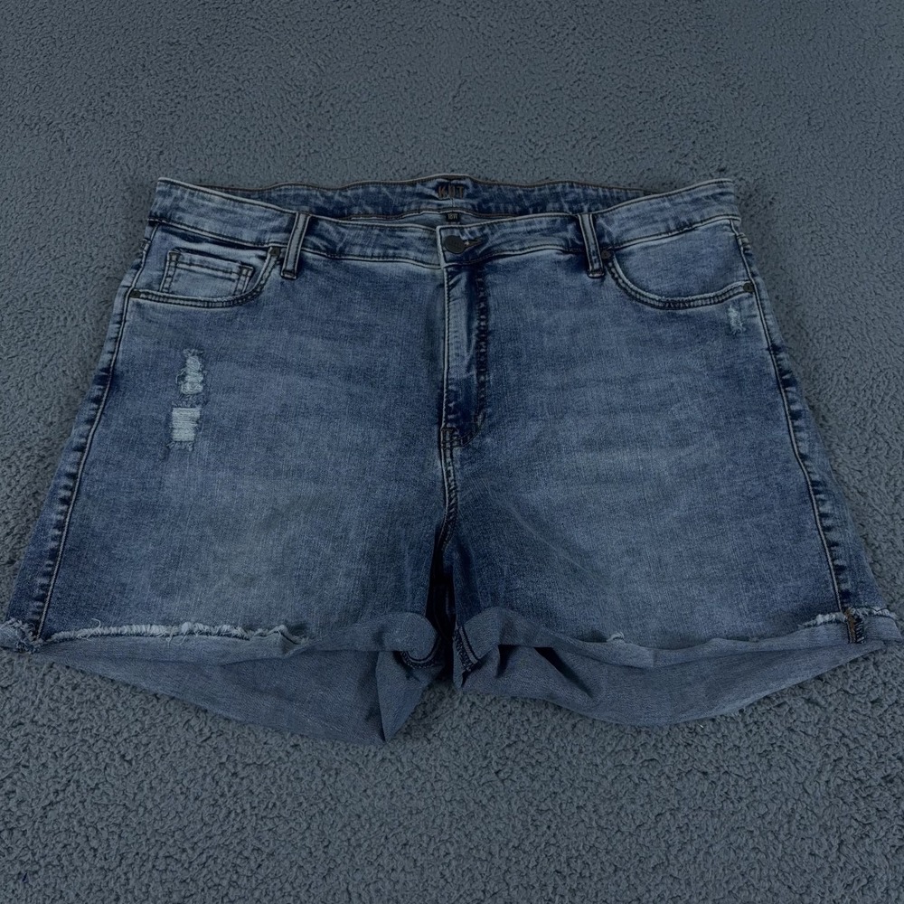 Kut From The Kloth Shorts Womens 18 Blue High Rise 4" Light Wash Denim Jean